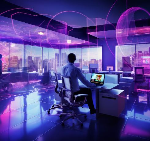 Digital marketing team collaboration at FutureX Digital Marketing office